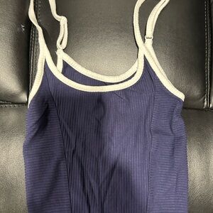 Girls Katie J NYC Navy and White Tank Top Size 8